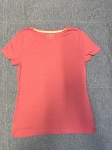The Talbots Tee Damen XS Kurzarm Rundhals T-Shirt Pima Baumwolle Rosa Koralle - Bild 1 von 5
