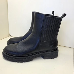 Johnson & Murphy Gianna Gore Bootie Urban Chic Black Leather Short Boot W Size 8 - Picture 1 of 8