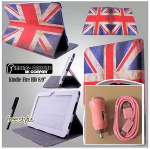 Leather Cover Magnetic Smart Tablet Case Kit for AMAZON Kindle Fire HD 8.9 New - Picture 1 of 4