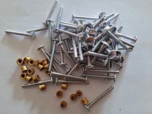 Peterbilt Hucks & Collars - Collares de brida pequeña de zinc de 3/16" EE. UU. - Paquete de 100 - Imagen 1 de 2