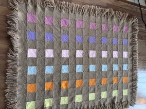 Adorable Hecho a Mano 50 X 60 Afgano Sin Llamadas Grandes Colores 3670�� - Imagen 1 de 5