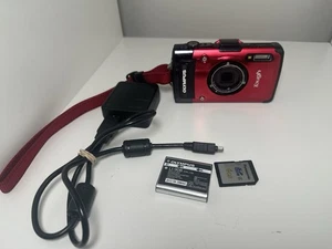 Olympus Stylus Tough TG-2 12.0MP WiFi GPS wasserdichte stoßfeste rote Kamera 50ft - Bild 1 von 12