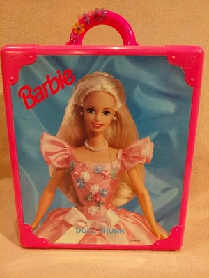 Mattel BARBIE Doll Trunk 1997 Vintage Pink Carrying Case - Image 1 of 4