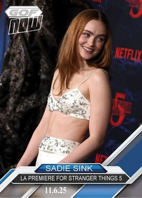 2025 GOF NOW Sadie Sink HOLO Card - Image 1 of 2