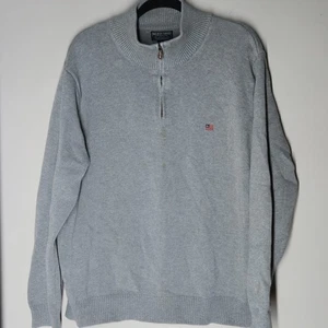Vintage Ralph Lauren Polo Jeans Company Co grau 1/4 Zip Strickpullover Herren XXL - Bild 1 von 6