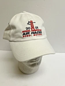 2001 Reno Air Races National Championship weiß verstellbar Baseballkappe Mütze UNGETRAGEN - Bild 1 von 7