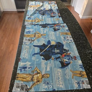 2er Set Vintage 1979 Star Wars Empire Strikes Back Stoff Vorhänge Panel 38x26 - Bild 1 von 17