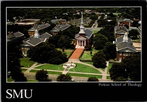 Postcard Southern Methodist University Dallas Texas TX SMU Perkins Quad Aerial - Picture 1 of 3