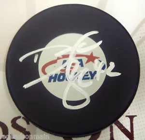 David Backes Boston Bruins Signed Olympics USA Logo Puck LOM COA Hologram db2 - Picture 1 of 1