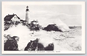 Portland ME Maine Portland Scheinwerfer Leuchtturm Licht Postkarte - Bild 1 von 2