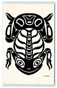 Rana Pacífico Noroeste Indio Motivo Haida Tribu C.B. Postal Greul B13 - Imagen 1 de 2