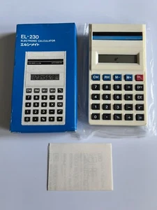 Vintage 80s Sharp Elsi Mate EL-230 Calculator Made in Japan Elsimate DAMAGED - Picture 1 of 2