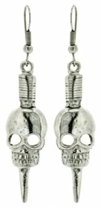 Ohrringe gruseliger Totenkopf Ohrhänger grusliger Schädel Ohranhänger Totenkopf  - Bild 1 von 1