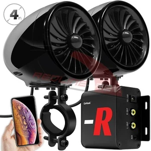Refurb Waterproof Bluetooth Motorcycle Stereo Speaker Amp System MP3 Audio Radio - Picture 1 of 9