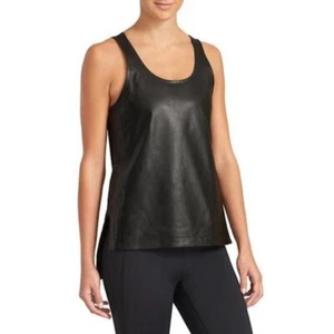 Athleta x Derek Lam 10 Crosby Leather Lane Tank Top Black S - Picture 1 of 2
