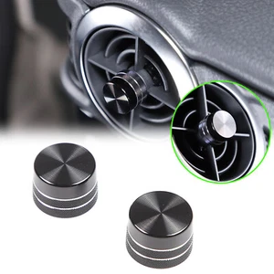 Black Aluminum Car Air Condition Outlet Knob Ring Cover Caps For Ineos Grenadier - Picture 1 of 11