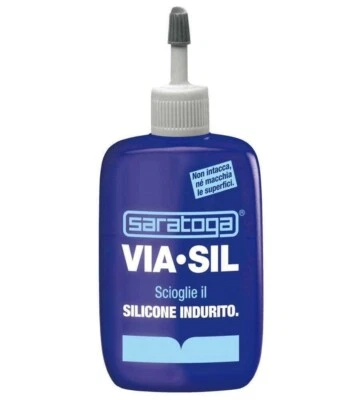 TOGLI SCIOGLI STACCA RIMUOVI SILICONE INDURITO VIA SIL ML.100 SARATOGA - Immagine 1 di 4