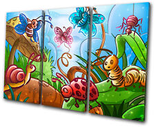 For Kids Room Garden Animals TREBLE CANVAS WALL ART Picture Print VA