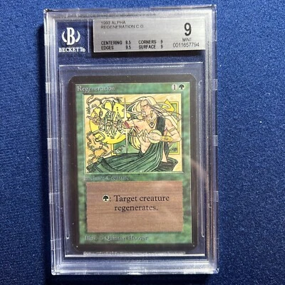 MTG Alpha C G Regeneration BGS 9  Mint  (9.5 edges)  1993 - Image 1 of 2