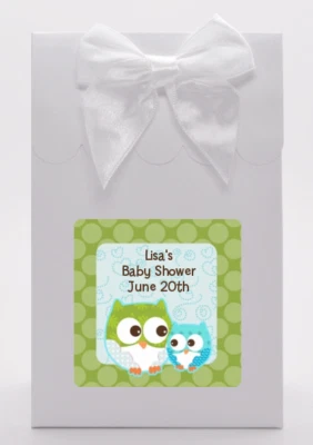 Owl Look Whoos Having a Boy - Personalized Baby Shower Goodie Bags - Set of 12 - Image 1 of 4