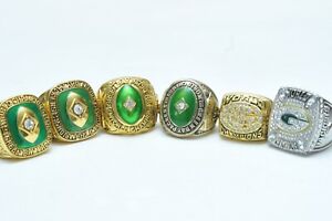 6 Pcs Packers Rings Green Bay Packers Super Bowl Championship Rings Set