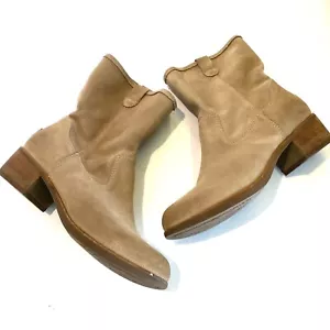 UGG Womens 7 Tan Rioni Pull On Suede Mid Calf Heeled Bootie - Picture 1 of 8