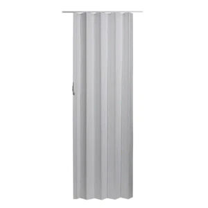 via 32 in. x 96 in. white vinyl accordion door with hardware - Picture 1 of 7