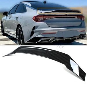 For 2021-24 Kia K5 LX LXS GT EX Real Carbon Fiber R Style Duckbill Trunk Spoiler - Picture 1 of 6