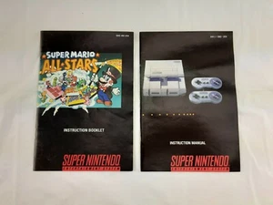 Folleto Super Mario All Stars SNES Super Nintendo solo manuales de instrucciones - Imagen 1 de 12