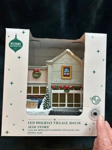 New 2024 Merry Moments Aldi STORE Light Up LED Holiday Christmas Village House - Picture 1 of 15
