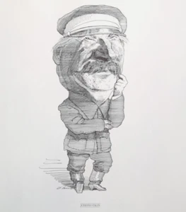 David Levine Caricature Joseph Stalin Soviet Politician Bookplate Art Print 2 - Picture 1 of 3