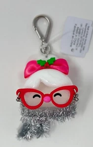 NEW BATH & BODY WORKS MRS CLAUS SCARF POCKETBAC HOLDER HAND SANITIZER CASE CLIP - Picture 1 of 5