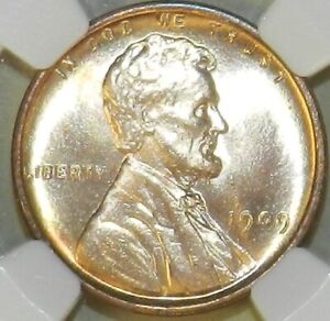 1909 VDB Lincoln Cent MS65 RD NGC BU Unc Red Wheat Penny [457] BRIGHT