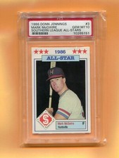 MARK McGWIRE OAKLAND A'S 1986 SOUTHERN LEAGUE ALL STARS  BASEBALL CARD #3 PSA 10