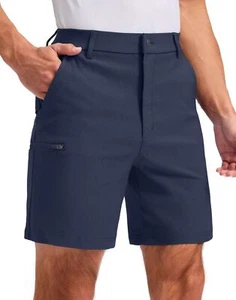 Men's Casual Shorts 7 Inch Golf Shorts Stretch Dress Work Shorts for Men with... - Picture 1 of 7