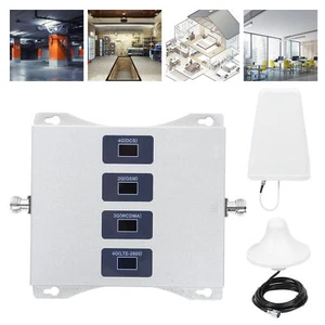 GSM 900/DCS 1800/3G 2100/4G 2600MHZ 4 Band Phone Signal Amplifier Boo-ster New - Photo 1 sur 18