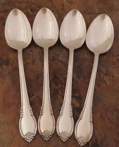 IS Remembrance Set 4 Serving Spoons 1847 Rogers Vtg Silverplate Flatware Lot K - Bild 1 von 4