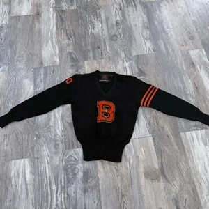 50s Kandel Wool Letter Varsity V Neck Sweater Knit Basketball Track #50 Med - Picture 1 of 7