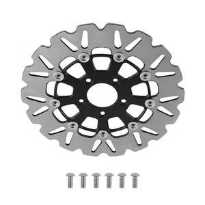 Disco de freno delantero negro 11,8" para Harley-Davidson Trike Tri Glide Ultra FLHTCUTG - Imagen 1 de 12
