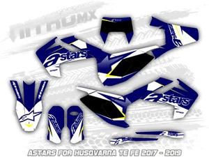 Kit de gráficos para calcomanías Husqvarna TE FE 150 250 300 350 450 501 2017 2018 2019 - Imagen 1 de 1