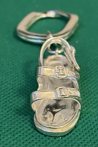 Sandal Shoe Buckle Sterling Silver .925 KeyChain KeyRing Key Holder 30 Grams - Picture 1 of 19