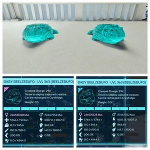 ARK ASCENDED PVE PAR BEBÉ BELZEBUFO (RANA) EXCELENTE ESTADO 893% DMG PC/XBOX/PS5 - Imagen 1 de 4