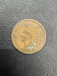 1900 Indian Head Cent Penny ~ VG VERY GOOD ~ US Type Coin Collectible - Picture 1 of 2
