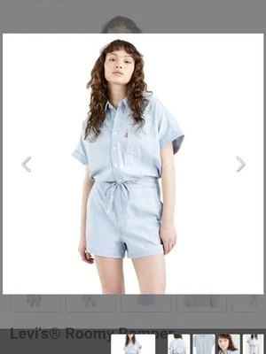 Levi's Women's Roomy Romper Light Blue Large - Image 1 of 4