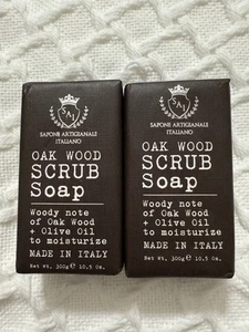 2 Pcs Sai Sapone Artigianale Oak Wood Scrub Soap 10.5 Oz Soothing And Nourishing - Picture 1 of 4