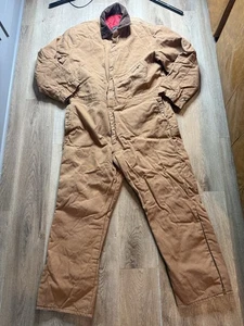 WALLS Blizzard Pruf Quilted Insulated Canvas Coveralls USA Made Men’s Fits XL - Picture 1 of 11