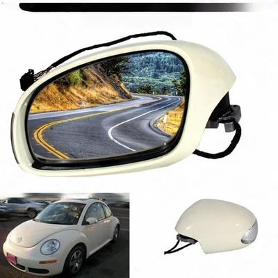 Espejo retrovisor izquierdo con luz giratoria térmica pintado beige crema para VW Beetle 2006-2009 Foto 1 de 4