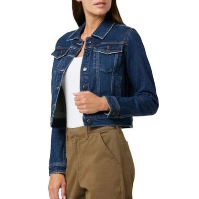 Chaqueta de Camionero Joe's Jeans Dalia Denim Lavado Oscuro $228 Talla M Nueva con Etiquetas Foto 1 de 4