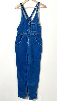 Mono de Colección Años 90 Lee Denim Babero Botón Delantero Mono Cónico Farmcore Country Foto 1 de 4