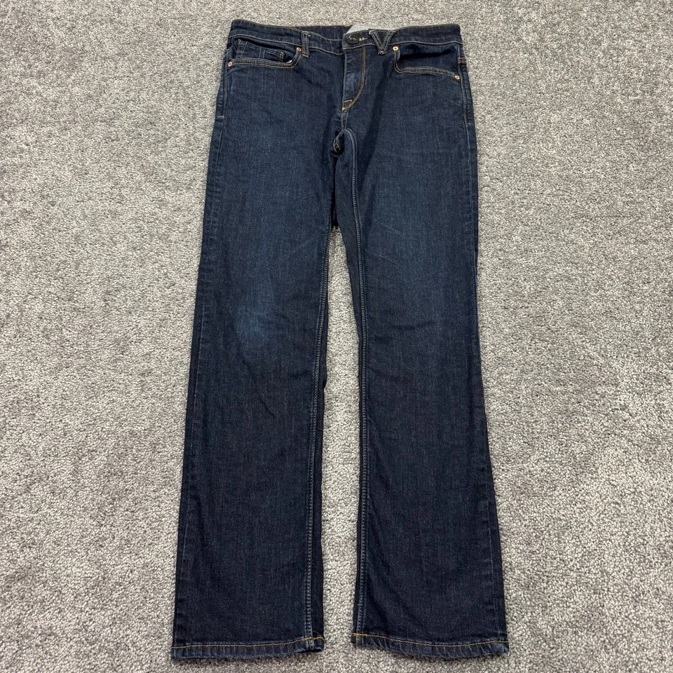 Volcom Jeans Mens 32x30 Blue Solver Modern Straight Dark Wash Denim Work Casual - Image 1 of 4